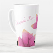 Waterverf Rosé Magnolia Latte Mok (Linkerhoek)