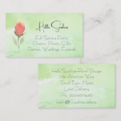 Waterverf Rosebud-Visitekaartje Visitekaartje (Voorkant / Achterkant)