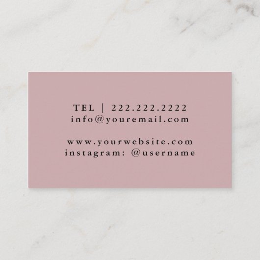 waterverf rosegold glitter visitekaartje (Achterkant)