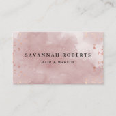 waterverf rosegold glitter visitekaartje (Voorkant)