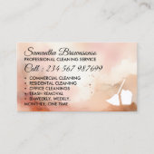 Waterverf Rosegold Schoonmaak Maid Janitorial Visitekaartje (Voorkant)