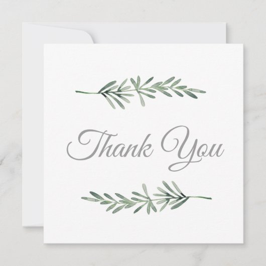 Waterverf Rosemary Bedankkaart (Voorkant)