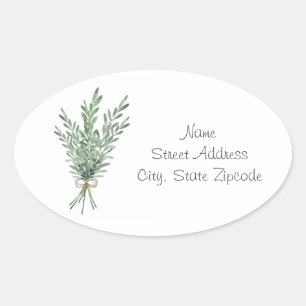 Waterverf Rosemary Bouquet met Jute Bow Labels