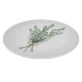Waterverf Rosemary Bouquet met Jute Bow Snijplank (Hoek)