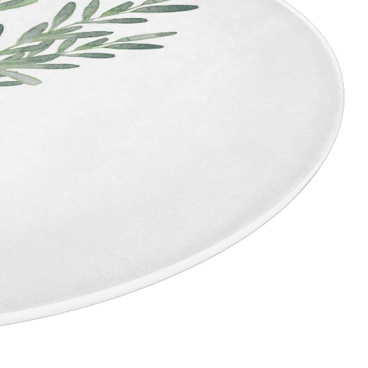 Waterverf Rosemary Bouquet met Jute Bow Snijplank (Hoek)