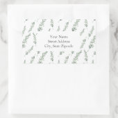 Waterverf Rosemary Leaves Patroonlabels Rechthoekige Sticker (Tas)