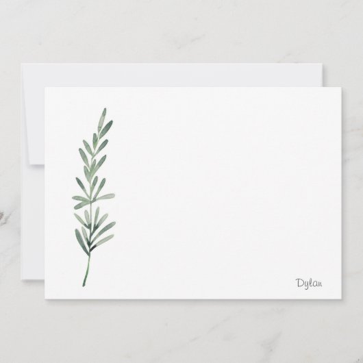 Waterverf Rosemary Notitiekaartje (Voorkant)