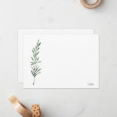 Waterverf Rosemary Notitiekaartje (Voorkant / Achterkant in situ)