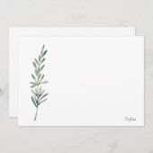 Waterverf Rosemary Notitiekaartje (Voorkant / Achterkant)