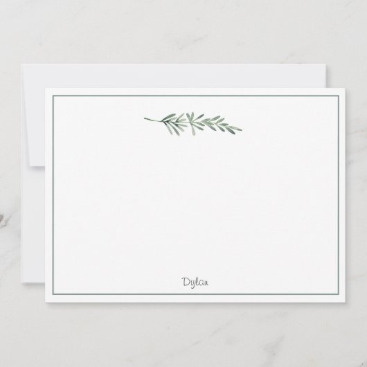 Waterverf Rosemary Notitiekaartje (Voorkant)