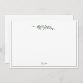 Waterverf Rosemary Notitiekaartje (Voorkant / Achterkant)