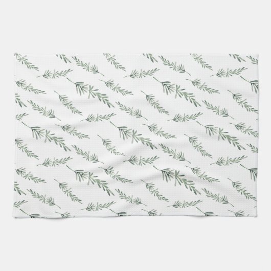 Waterverf Rosemary Pattern Theedoek (Horizontaal)
