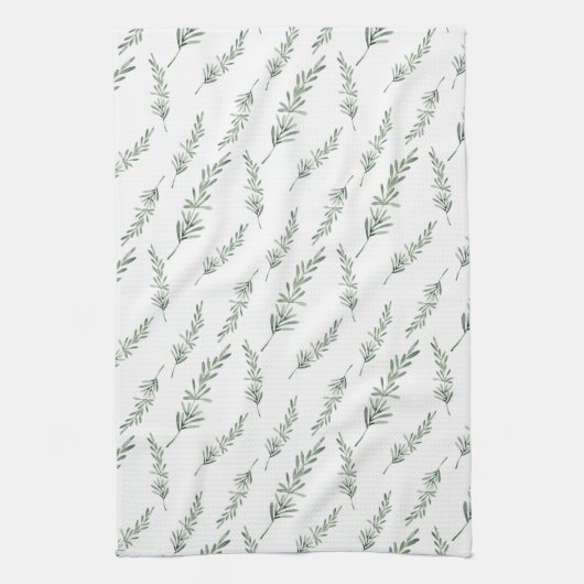 Waterverf Rosemary Pattern Theedoek (Verticaal)
