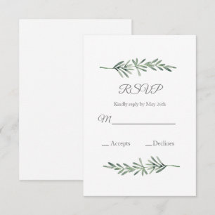 Waterverf Rosemary RSVP Kaartje