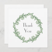 Waterverf Rosemary Wreath Bedankkaart (Voorkant / Achterkant)