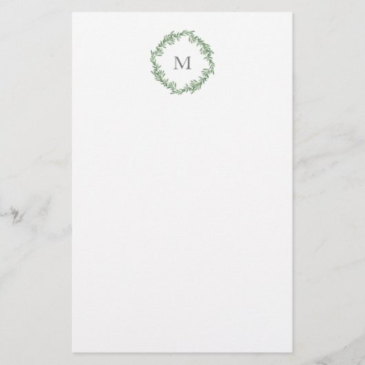 Waterverf Rosemary Wreath Briefpapier (Voorkant)