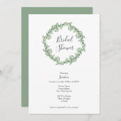 Waterverf Rosemary Wreath Kaart (Voorkant / Achterkant)