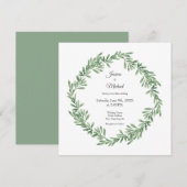 Waterverf Rosemary Wreath Kaart (Voorkant / Achterkant)