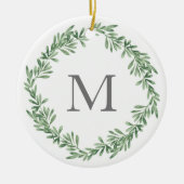 Waterverf Rosemary Wreath Keramisch Ornament (Voorkant)
