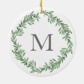 Waterverf Rosemary Wreath Keramisch Ornament (Achterkant)