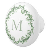 Waterverf Rosemary Wreath Keramische Knop (Rechts)