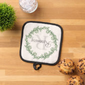 Waterverf Rosemary Wreath Pannenlap (Top down)