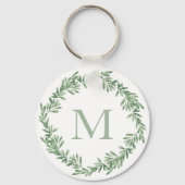 Waterverf Rosemary Wreath Sleutelhanger (Voorkant)