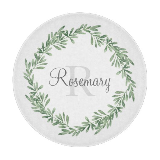 Waterverf Rosemary Wreath Snijplank (Voorkant)