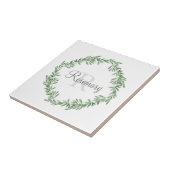 Waterverf Rosemary Wreath Tegeltje (Zijkant)