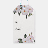 Waterverf Roses Ballerina Floral Art Cadeaulabel (Achterkant)