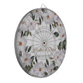 Waterverf Roses Ballerina Floral Art Dartbord (Voorkant Links)