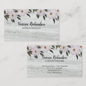 Waterverf Roses Ballerina Floral Art Visitekaartje (Voorkant / Achterkant)