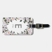 Waterverf Roses Ballerina Floral Monogram Bagagelabel (Voorkant horizontaal)