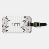 Waterverf Roses Ballerina Floral Monogram Bagagelabel (Voorkant horizontaal)