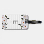 Waterverf Roses Ballerina Floral Monogram Bagagelabel (Achterkant horizontaal)