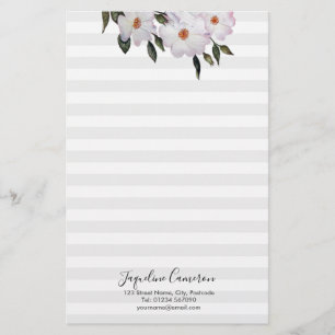 Waterverf Roses Ballerina Illustratie Briefpapier