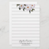 Waterverf Roses Ballerina Illustratie Briefpapier (Voorkant / Achterkant)