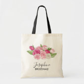 Waterverf Roses Bridal Party Bridesmaid Tas (Voorkant)