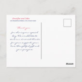 Waterverf Roses Chic Wedding Bedankt Briefkaart (Achterkant)
