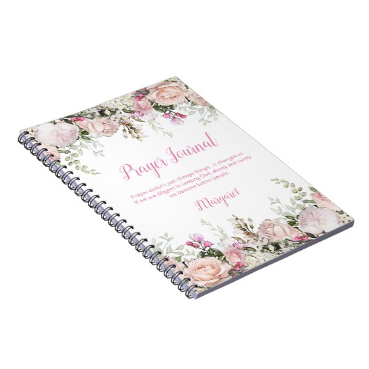 Waterverf Roses en Greenery Prayer Journal Notitieboek (Rechterzijde)