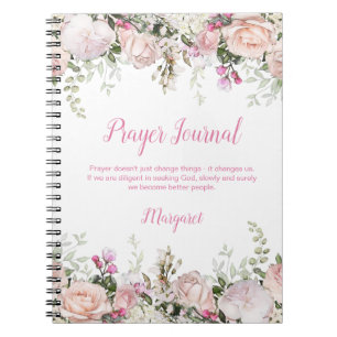 Waterverf Roses en Greenery Prayer Journal Notitieboek