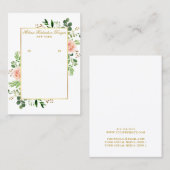Waterverf Roses Gold Earring Display Card Visitekaartje (Voorkant / Achterkant)