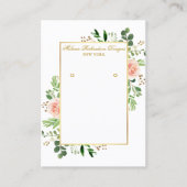 Waterverf Roses Gold Earring Display Card Visitekaartje (Voorkant)