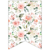 Waterverf Roses Greenery Happy Birthday Vlaggetjes (Eerste vlag)