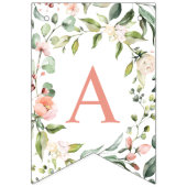 Waterverf Roses Greenery Happy Birthday Vlaggetjes (Derde vlag)