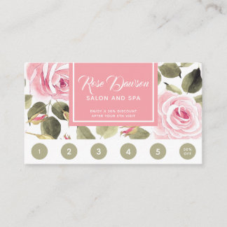 Waterverf Roses Loyalty Visitekaartje
