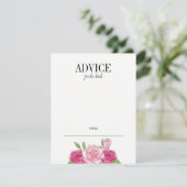 Waterverf Roses Vrijgezellenfeest Advice Kaart (Staand voorkant)