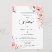 Waterverf Roses Weddenschap Save The Date (Voorkant / Achterkant)