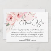 Waterverf Roses Wedding Bedankkaart (Voorkant)