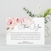 Waterverf Roses Wedding Bedankkaart (Staand voorkant)